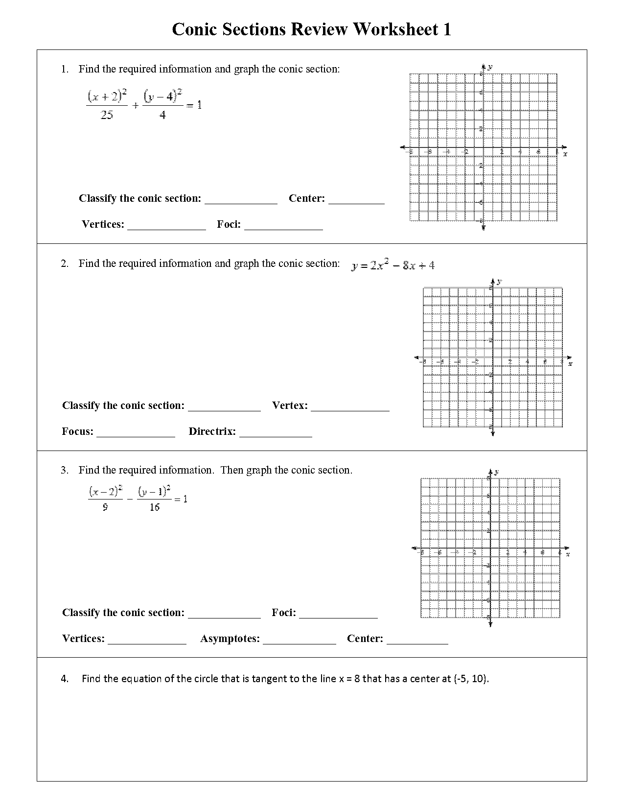 area of ellipse worksheet